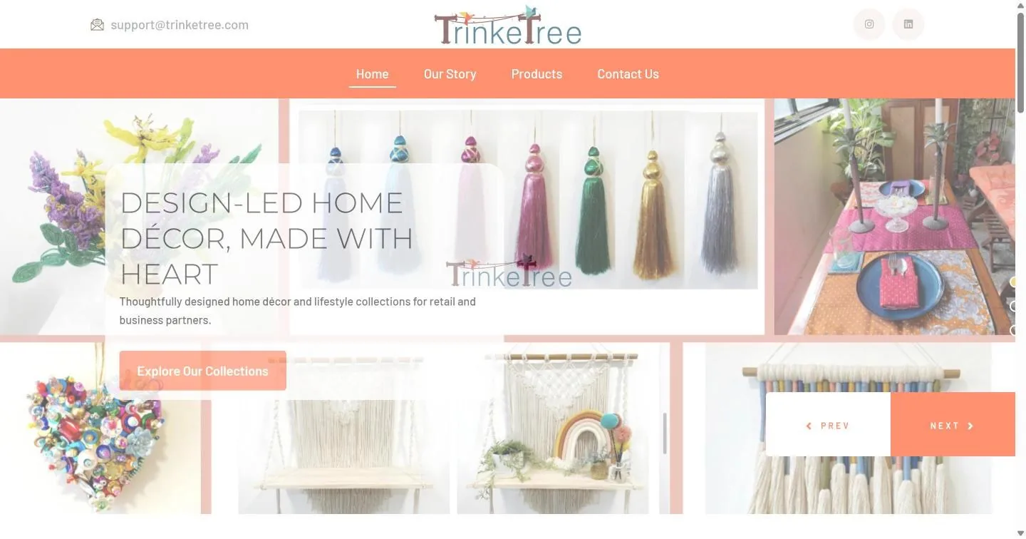 TrinkeTree homepage hero